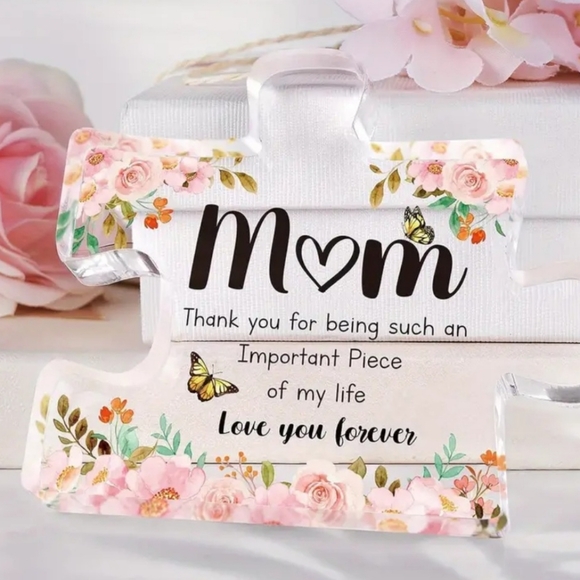 Mom Mother Puzzle Piece Inspirational Acrylic Sign NWT - Picture 4 of 7